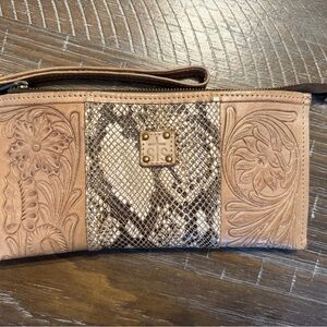 STS Ranchwear STELLA CLUTCH PYTHON TAN / VT LEATHER